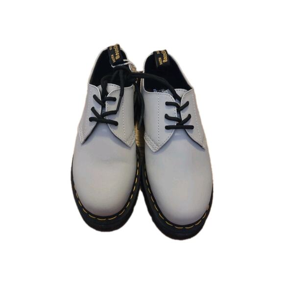 Women's Dr. Martens Audrick Nappa Leather Platform Shoes - Vintage Grey Size 7 - Picture 1 of 10
